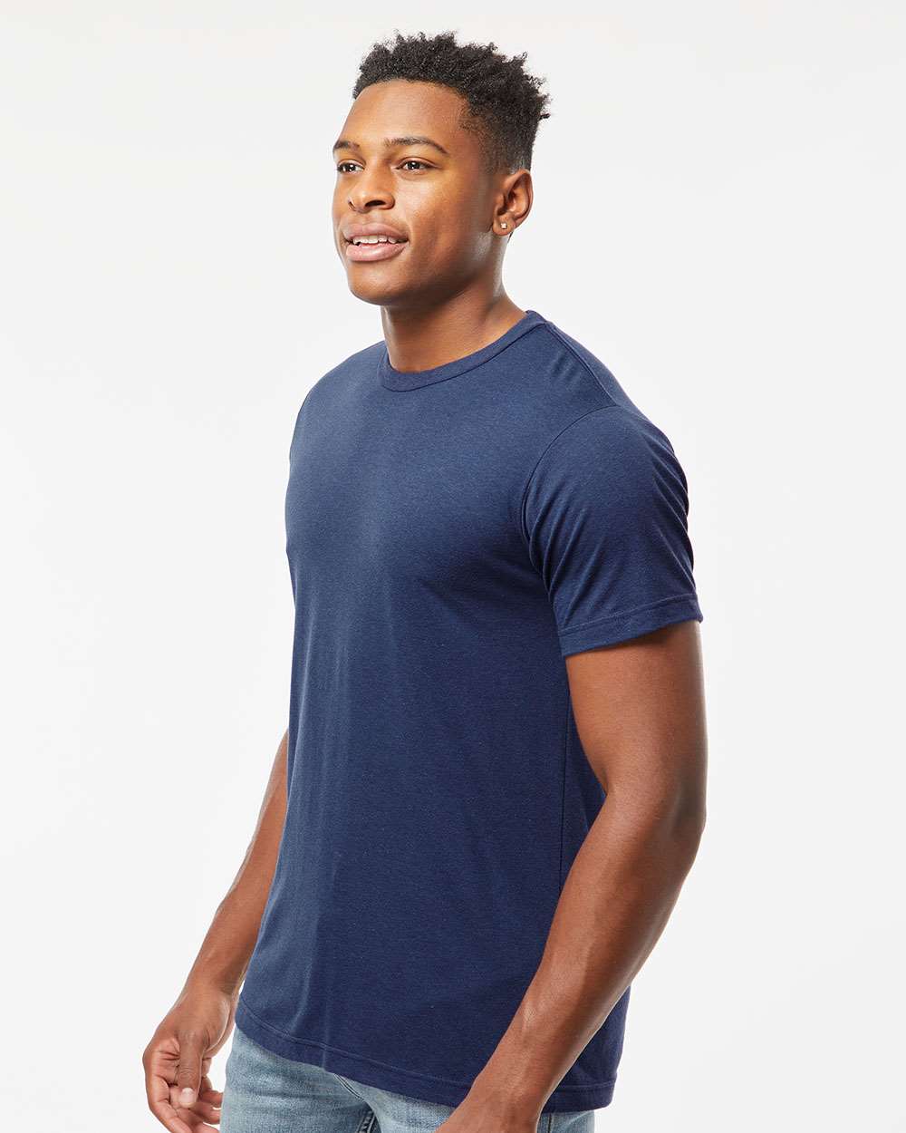 Men's Tri-Blend T-Shirt - OnModelSide - B30659652 - Midnight Tri Blend