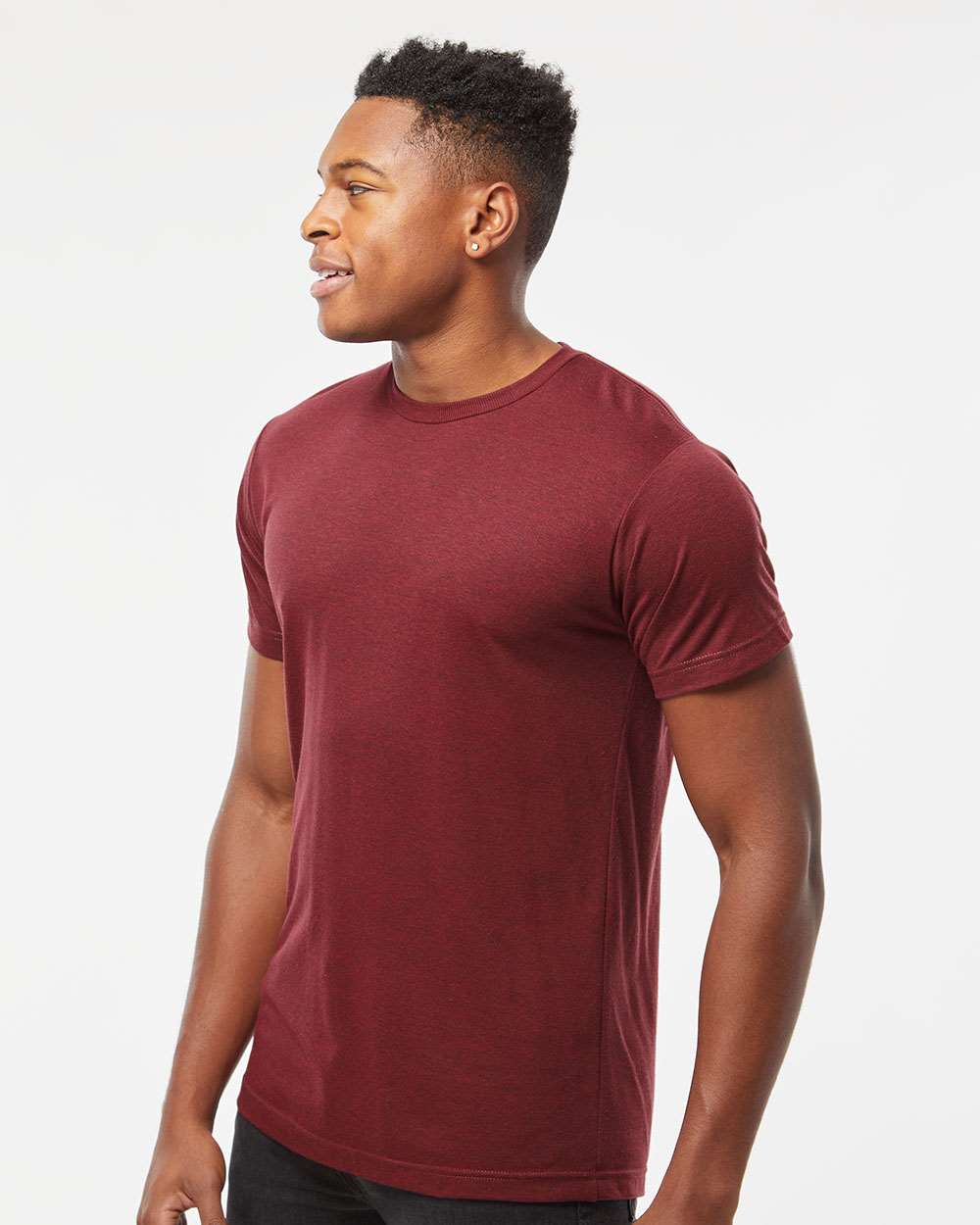 Men's Tri-Blend T-Shirt - OnModelSide - B30659702 - Cardinal Tri Blend