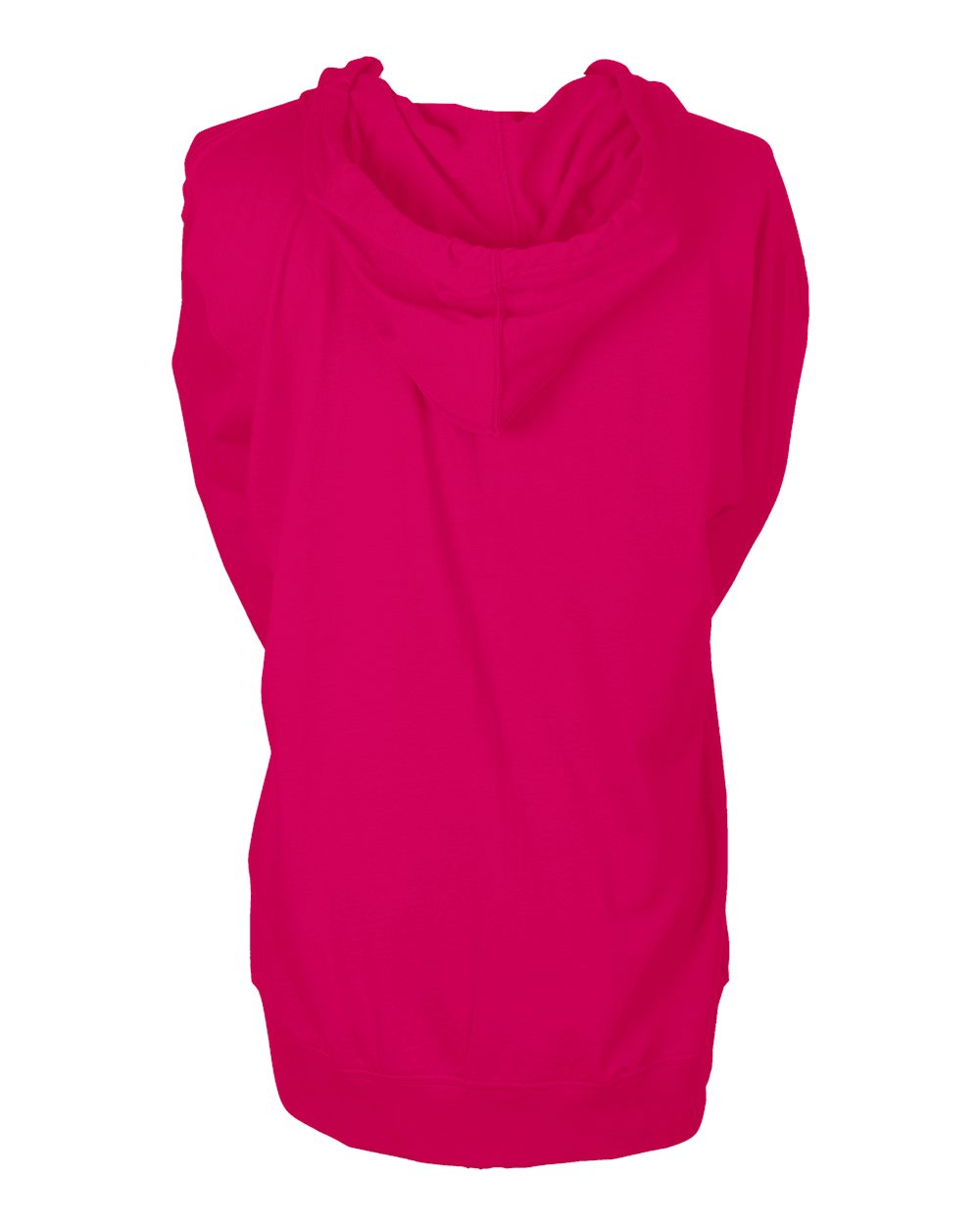 Unisex Beach Full-Zip Hooded Long Sleeve T-Shirt - Back - B30759692 - Heliconia