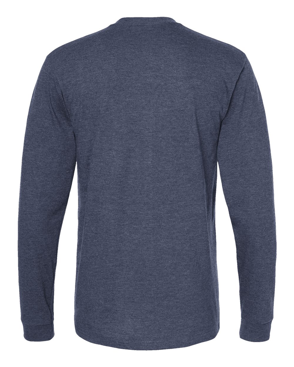Unisex Heavyweight Jersey Long Sleeve T-Shirt - Back - B31059253 - Heather Denim