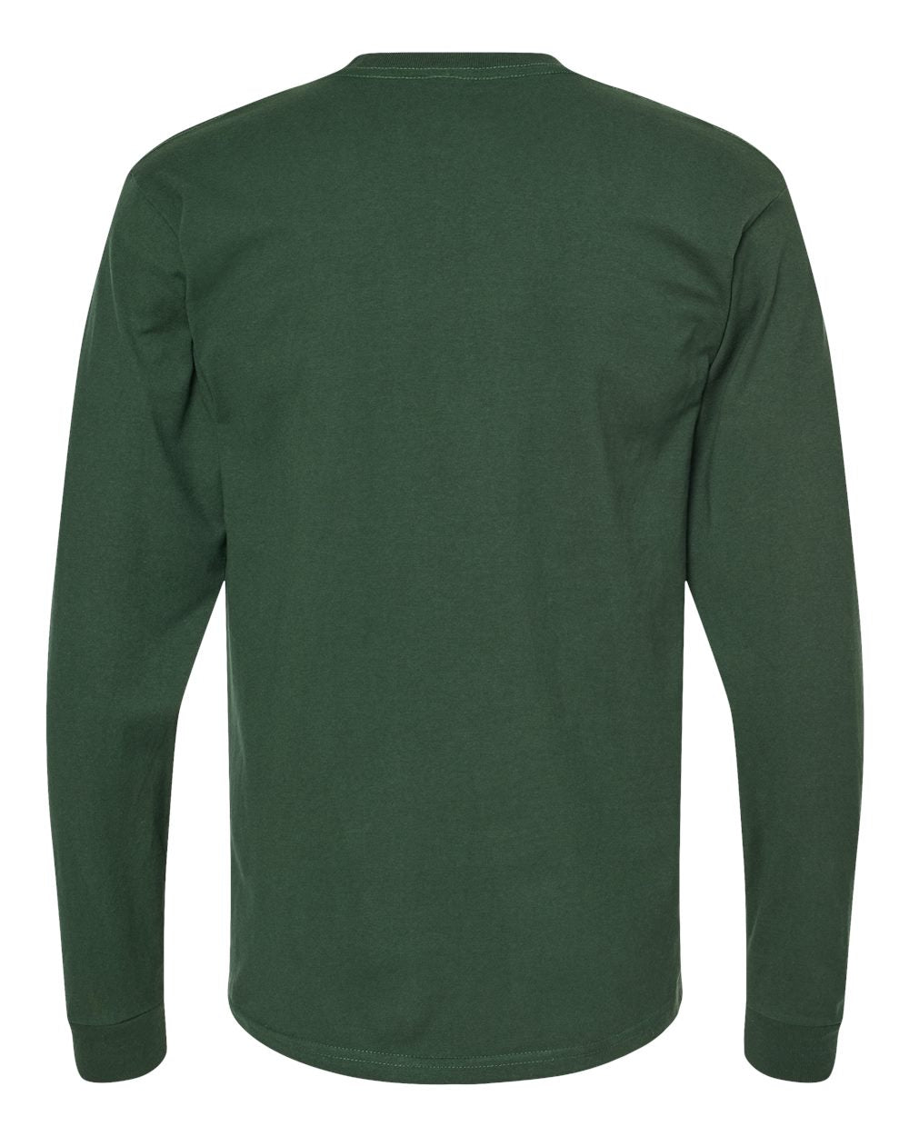 Unisex Heavyweight Jersey Long Sleeve T-Shirt - Back - B31059543 - Hunter Green