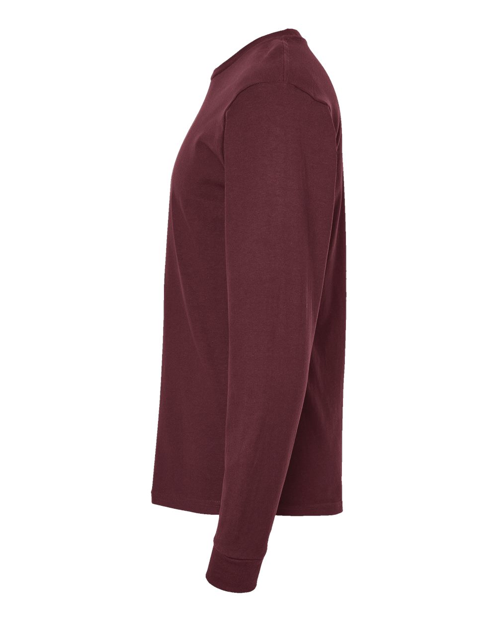 Unisex Heavyweight Jersey Long Sleeve T-Shirt - DirectSide - B31059703 - Burgundy