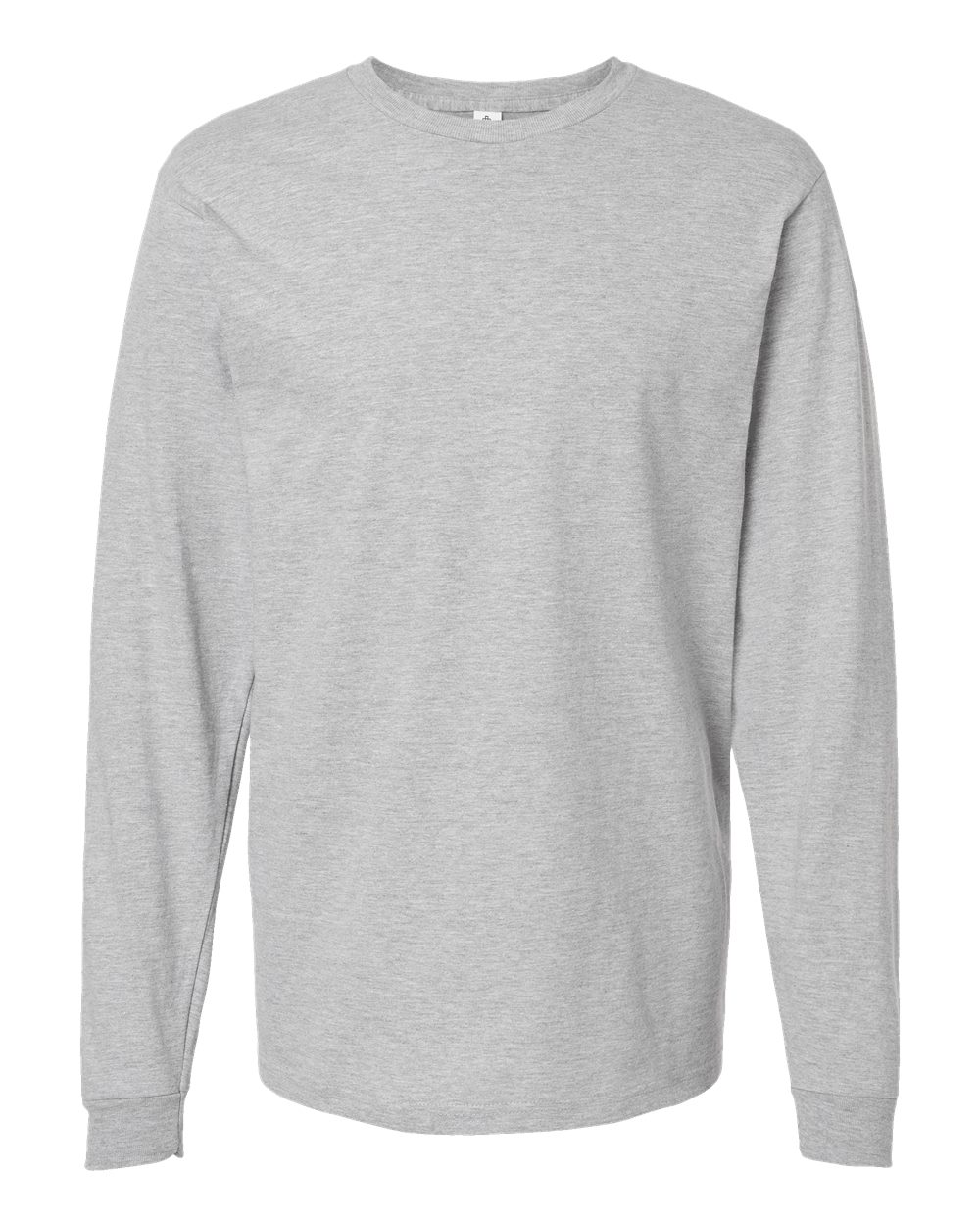 Unisex Heavyweight Jersey Long Sleeve T-Shirt - Front - B31059102 - Heather Grey