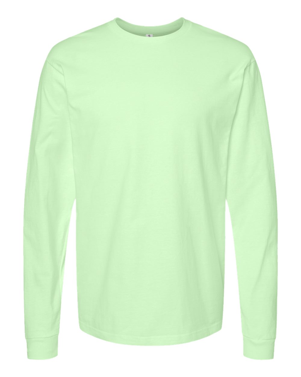 Unisex Heavyweight Jersey Long Sleeve T-Shirt - Front - B31059173 - Neo Mint