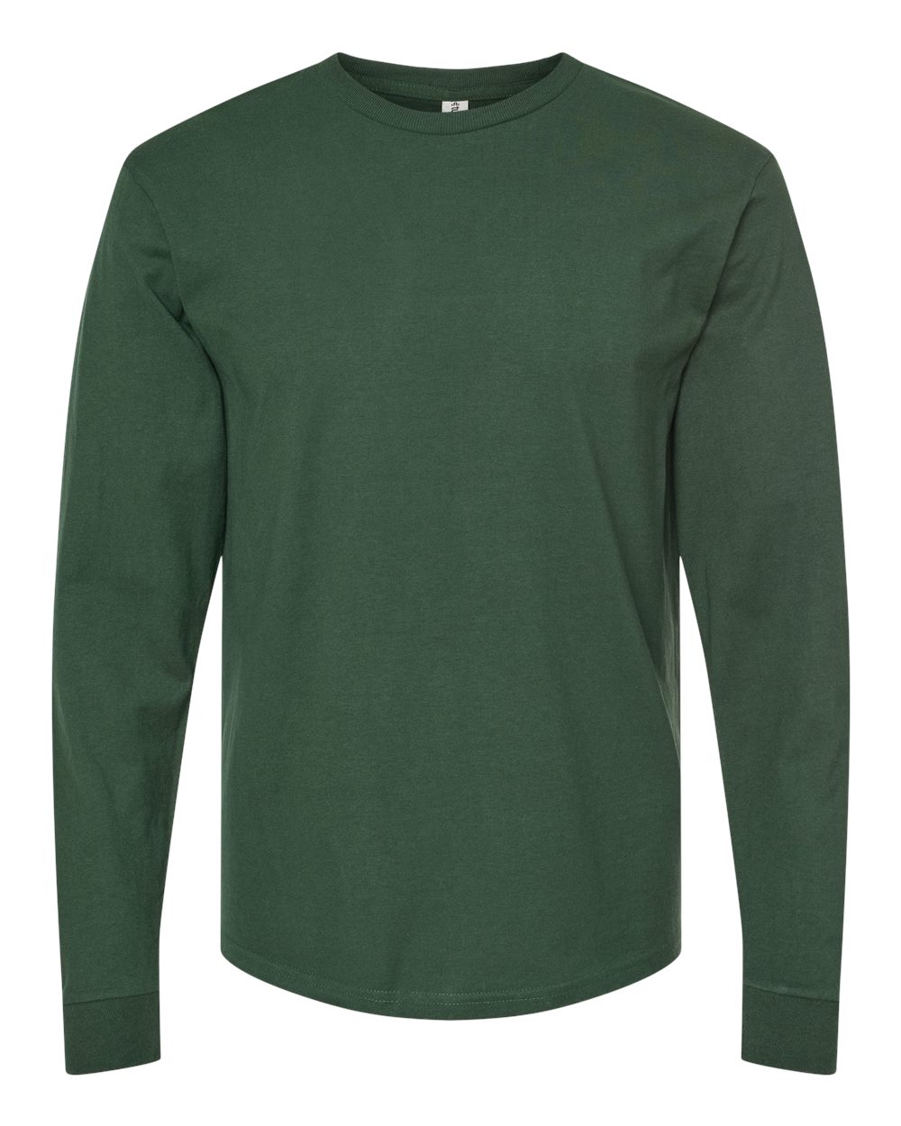 Unisex Heavyweight Jersey Long Sleeve T-Shirt - Front - B31059543 - Hunter Green