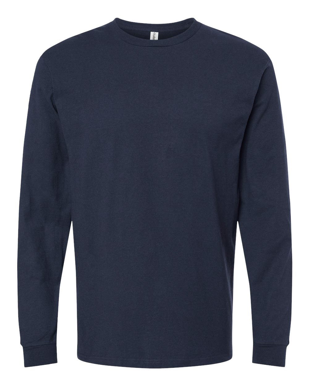 Unisex Heavyweight Jersey Long Sleeve T-Shirt - Front - B31059652 - Navy