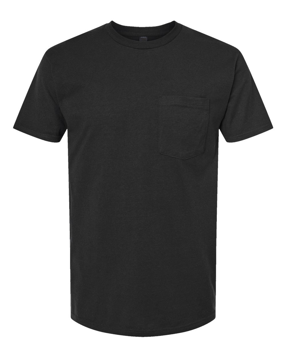 Unisex Heavyweight Jersey Pocket T-Shirt - Front - B31159503 - Black