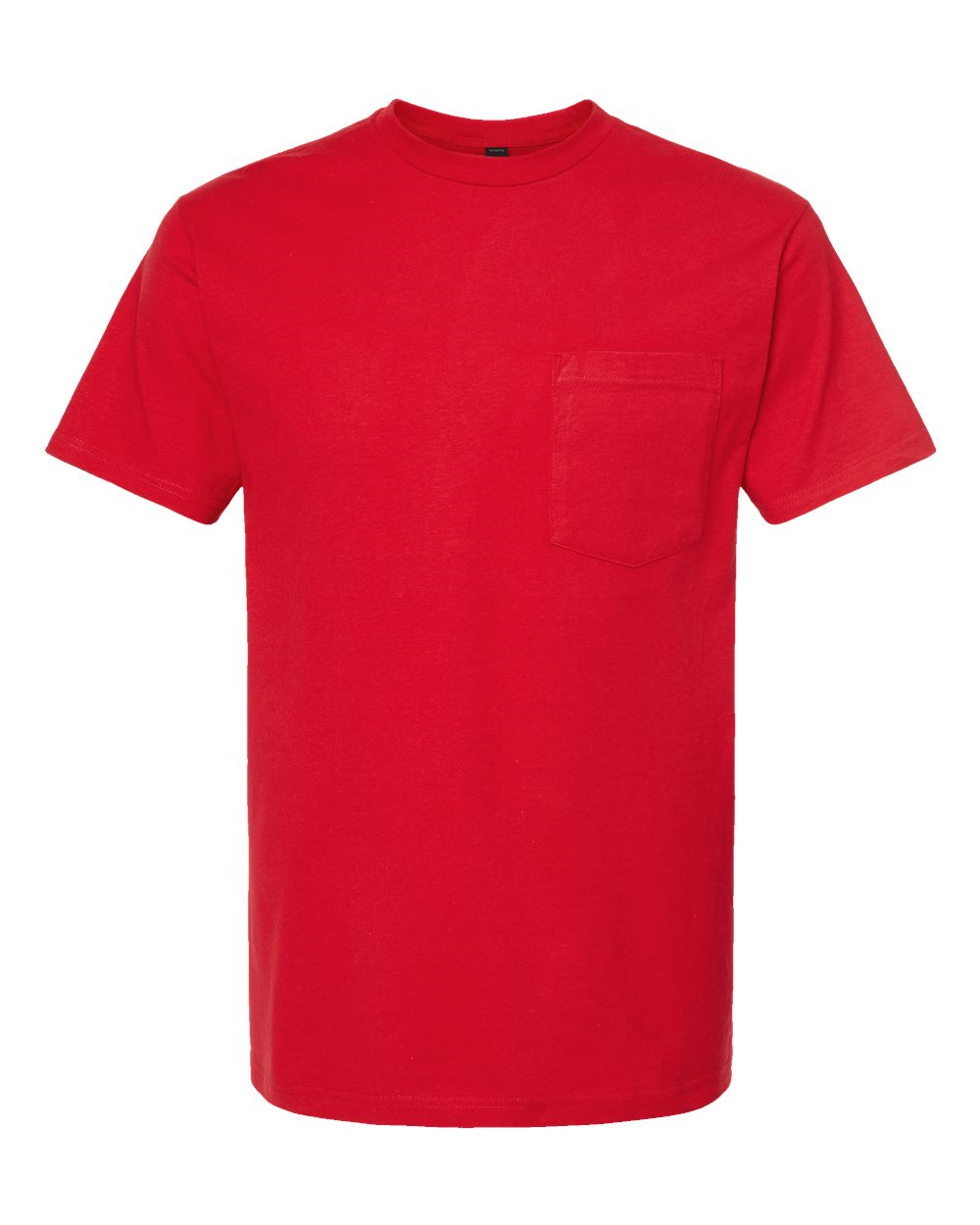 Unisex Heavyweight Jersey Pocket T-Shirt - Front - B31159703 - Red