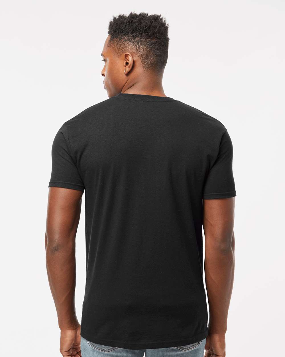 Unisex Heavyweight Jersey Pocket T-Shirt - OnModelBack - B31159503 - Black