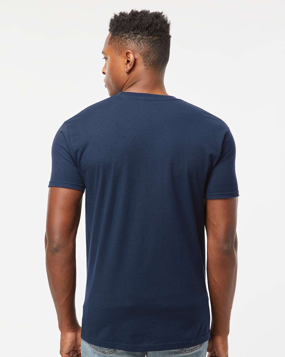 Unisex Heavyweight Jersey Pocket T-Shirt - OnModelBack - B31159653 - Navy