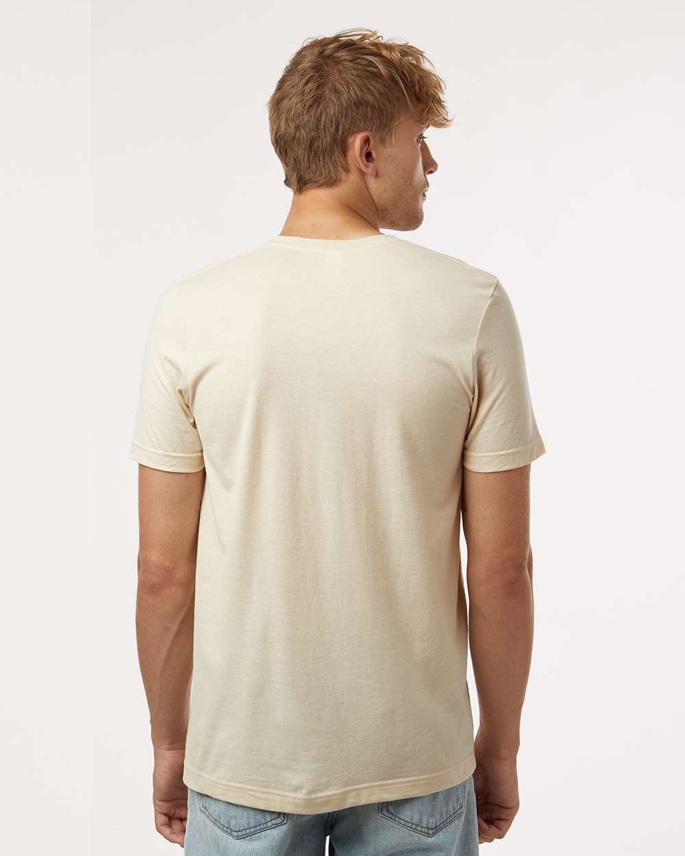 Combed Cotton T-Shirt - OnModelBack - B13659242 - Cream