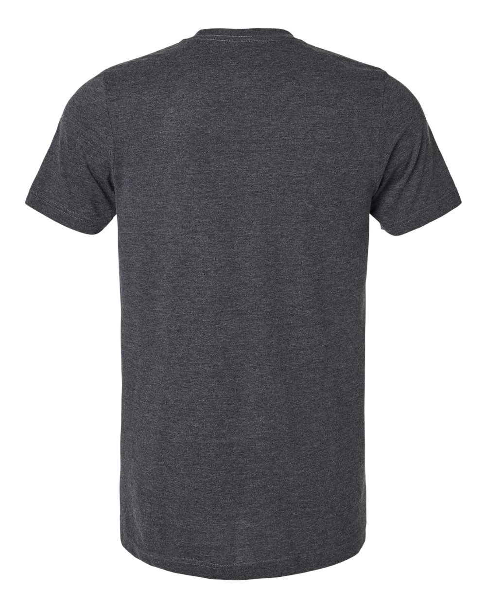 Combed CVC T-Shirt - Back - B13759092 - Heather Dark Grey