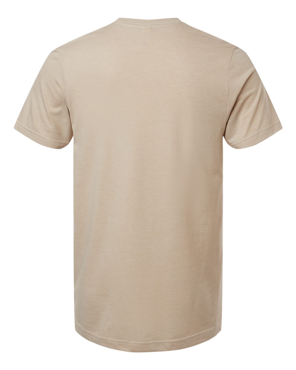 Combed CVC T-Shirt - Back - B13759242 - Heather Tan
