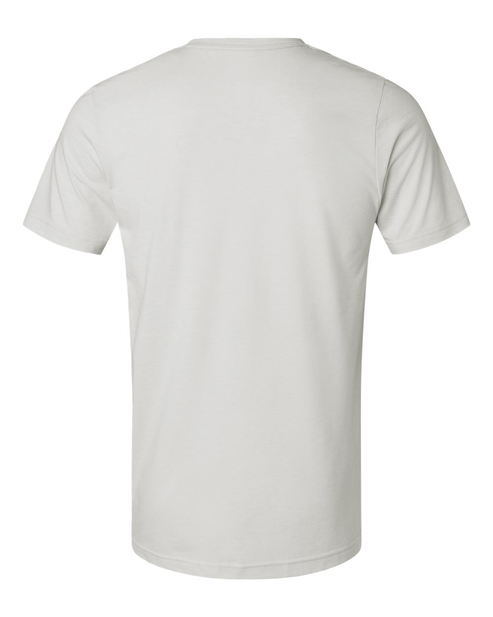 Combed CVC T-Shirt - Back - B13759352 - Heather Light Silver