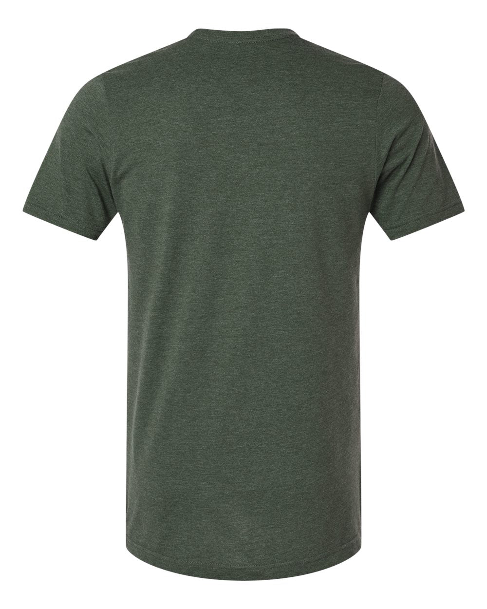 Combed CVC T-Shirt - Back - B13759542 - Heather Forest