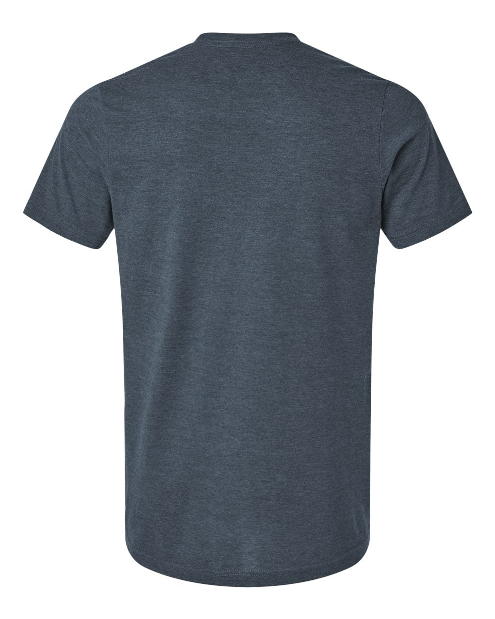 Combed CVC T-Shirt - Back - B13759652 - Heather Navy Blue