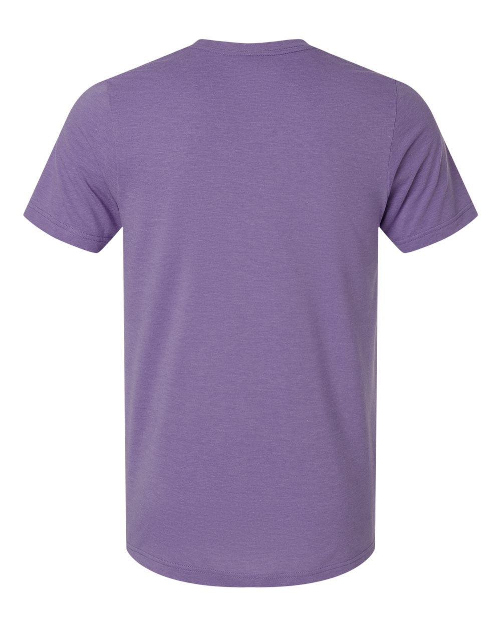 Combed CVC T-Shirt - Back - B13759672 - Heather Deep Purple