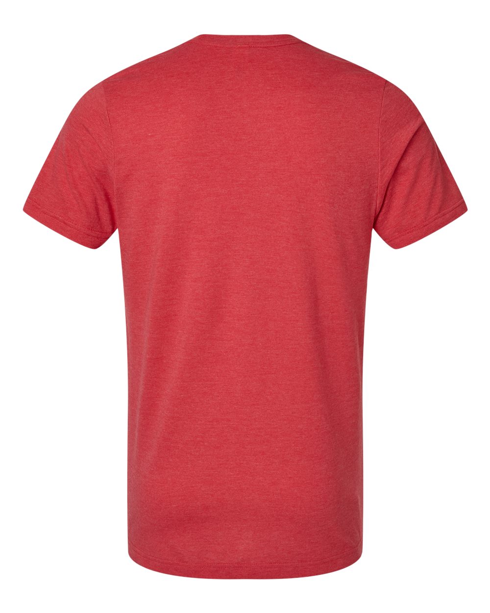 Combed CVC T-Shirt - Back - B13759702 - Heather Red