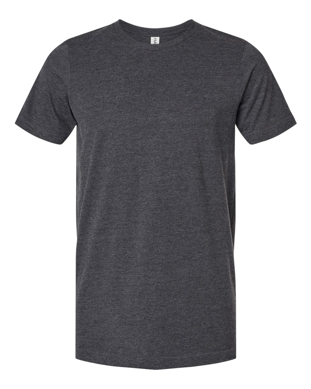 Combed CVC T-Shirt - Front - B13759092 - Heather Dark Grey