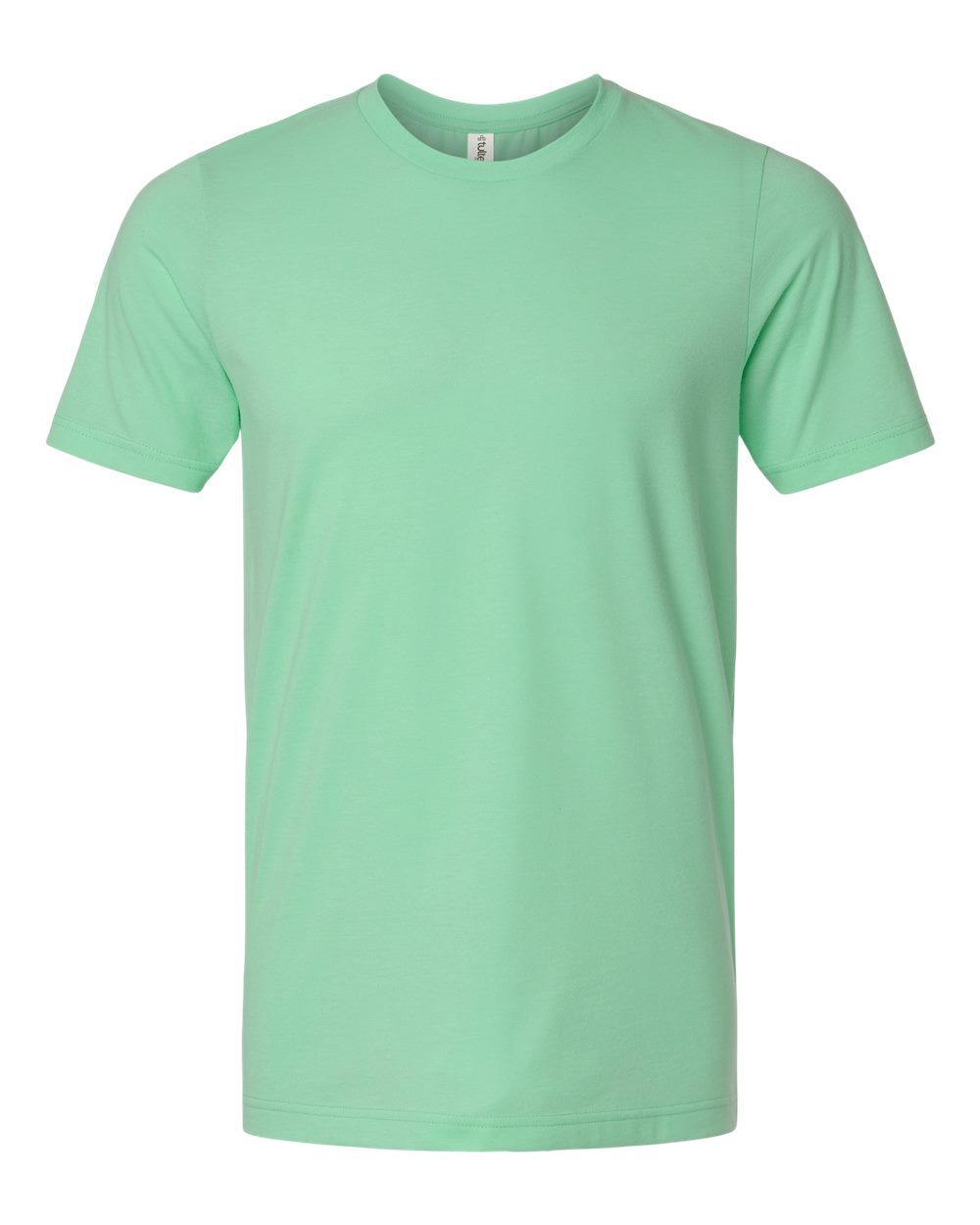 Combed CVC T-Shirt - Front - B13759222 - Heather Light Mint