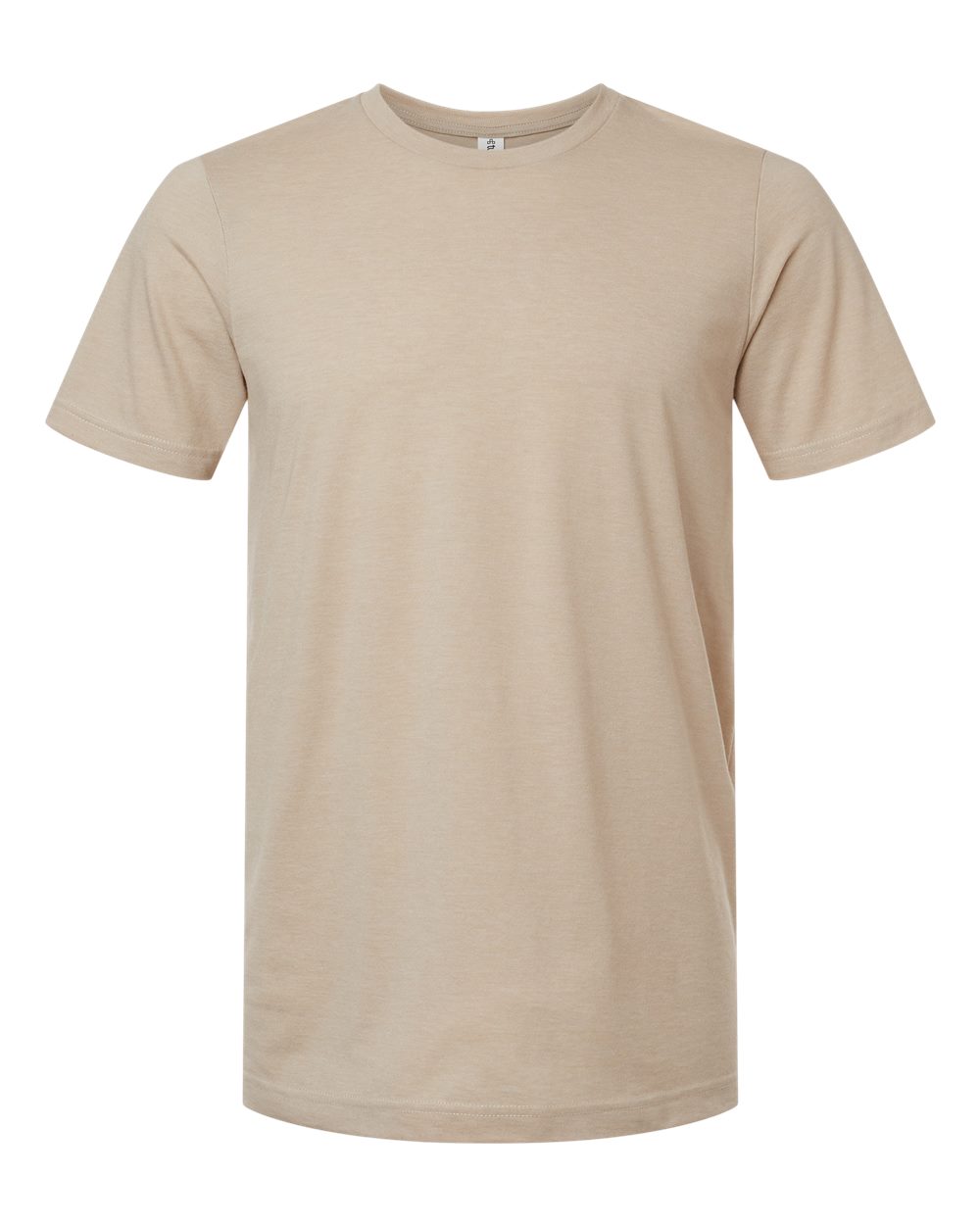 Combed CVC T-Shirt - Front - B13759242 - Heather Tan