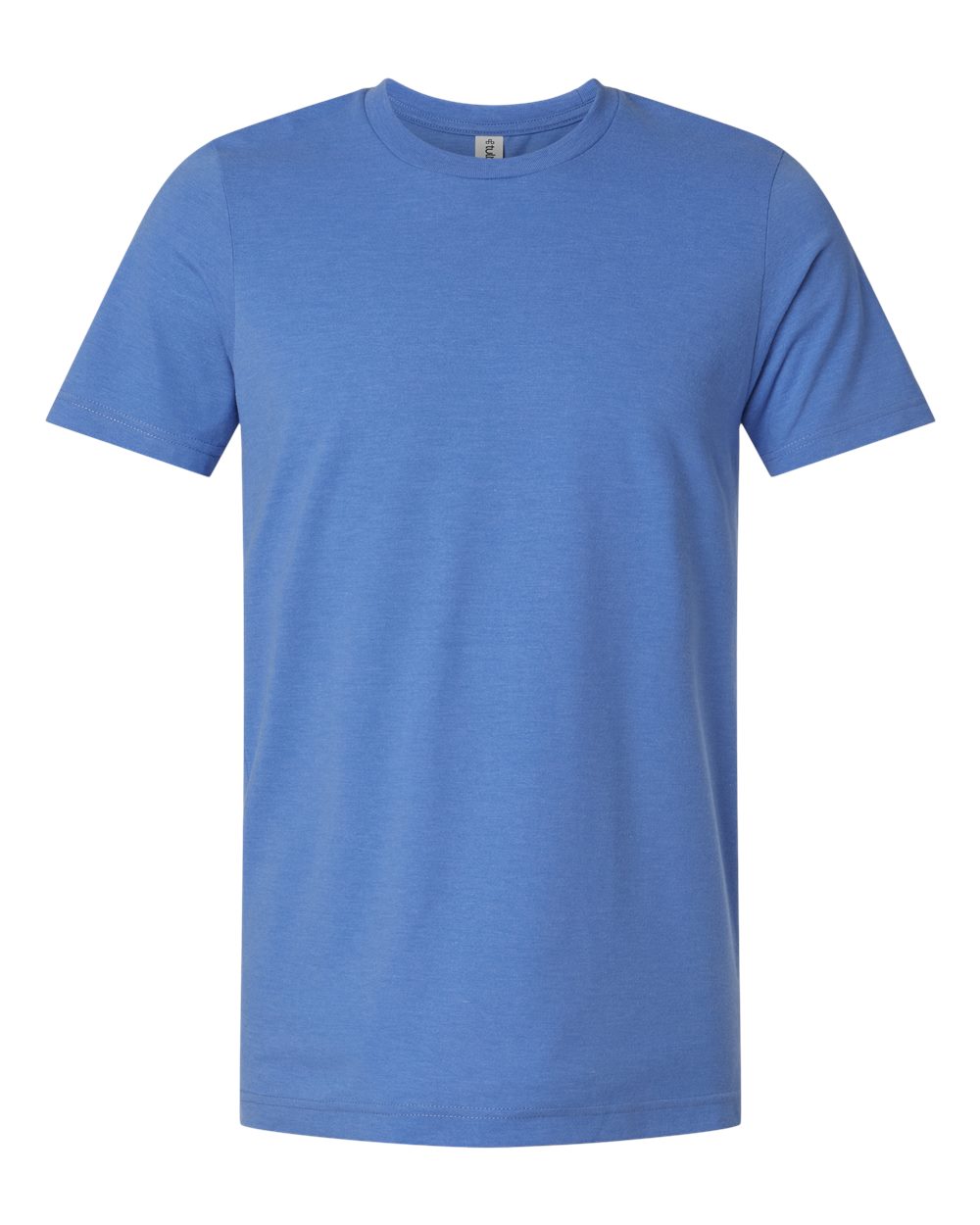 Combed CVC T-Shirt - Front - B13759262 - Heather Columbia Blue