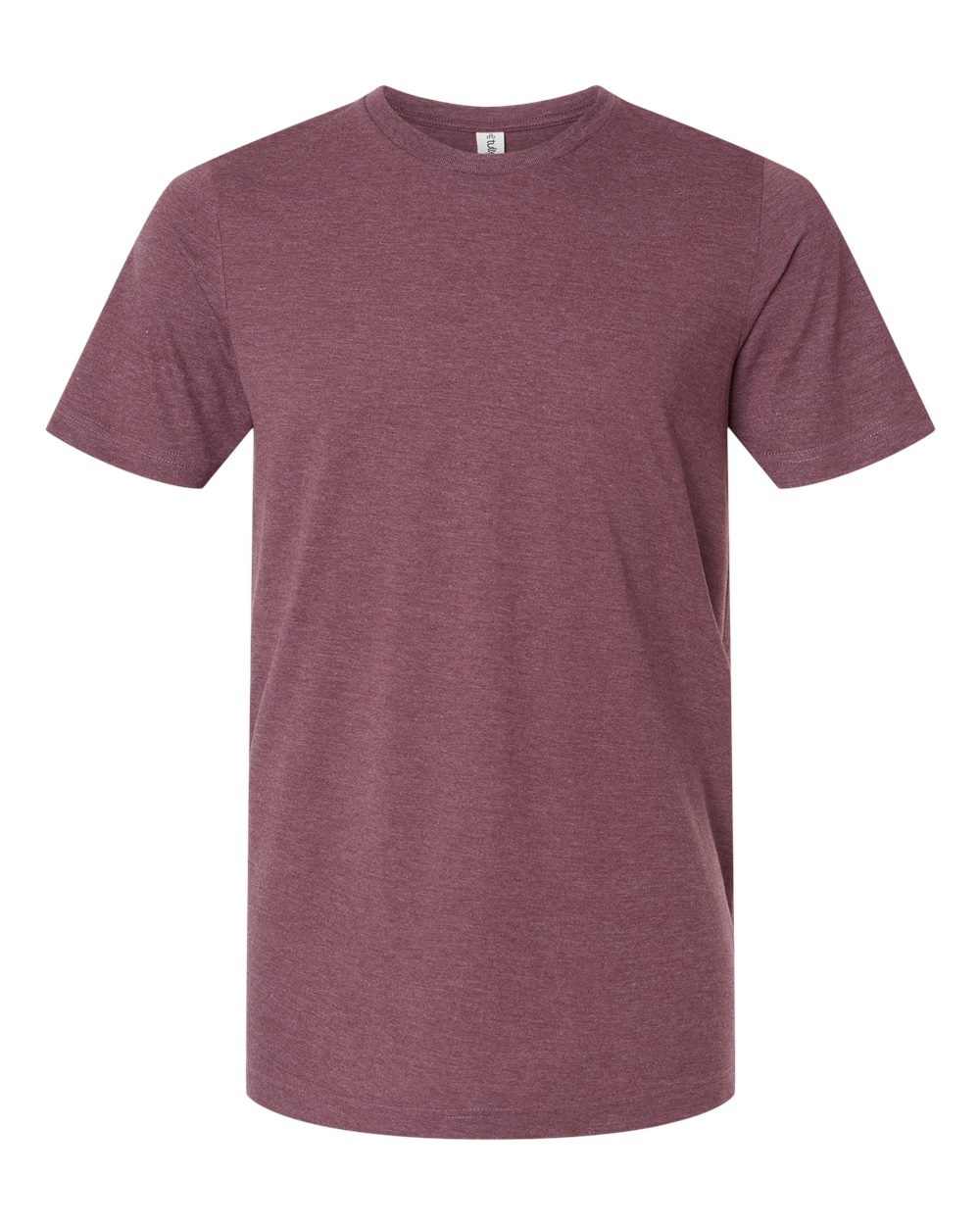 Combed CVC T-Shirt - Front - B13759532 - Heather Maroon