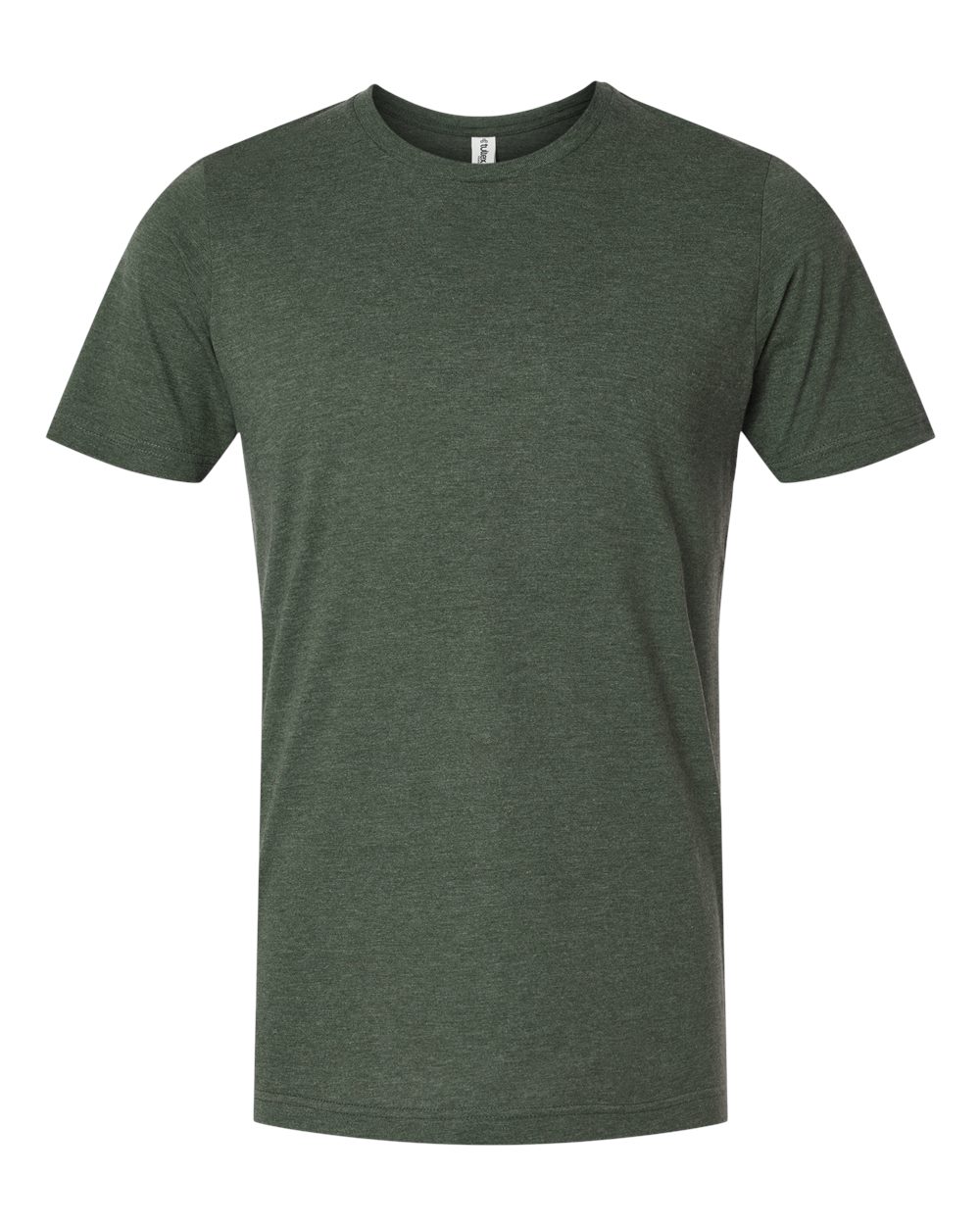 Combed CVC T-Shirt - Front - B13759542 - Heather Forest