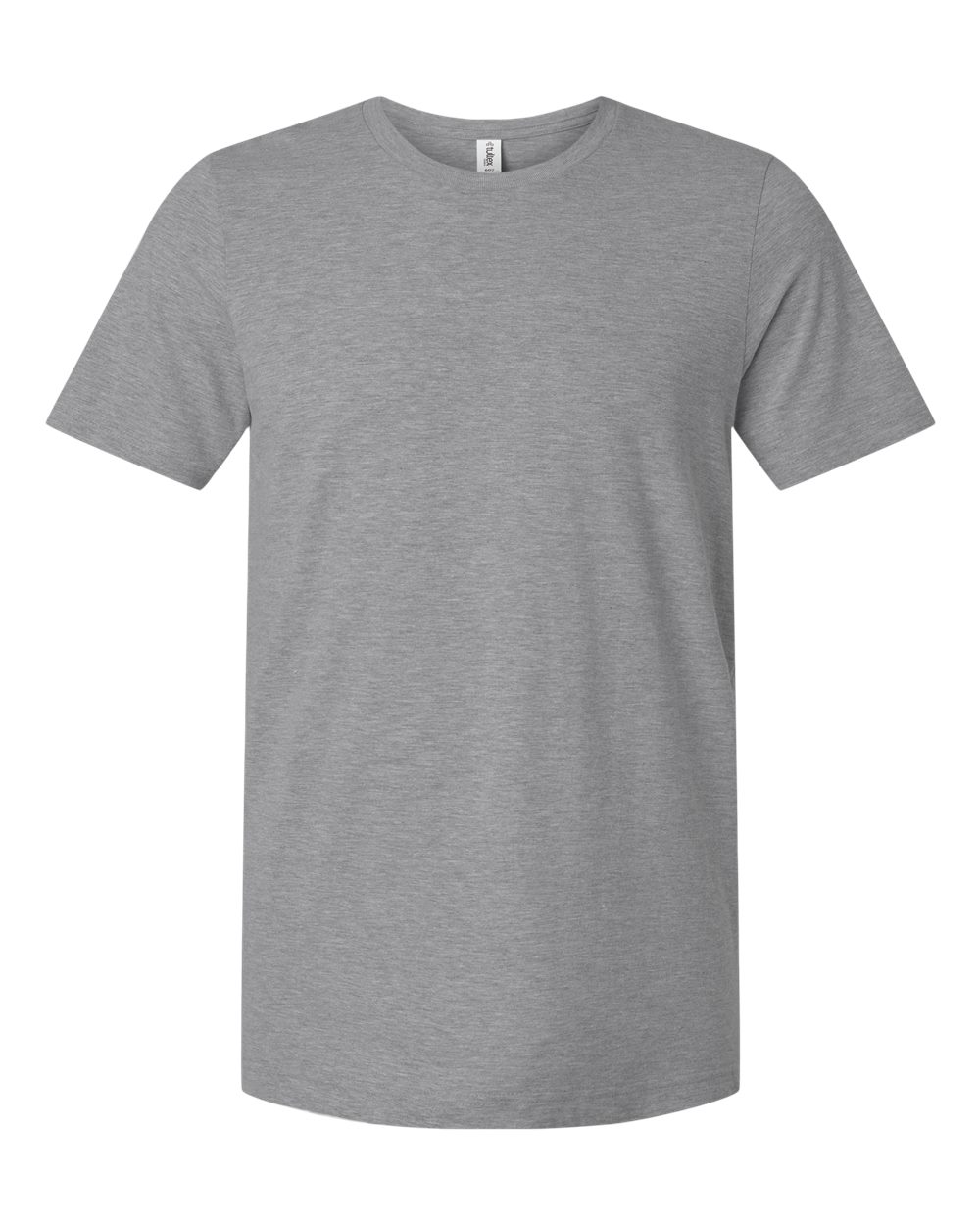 Combed CVC T-Shirt - Front - B13759582 - Heather Grey