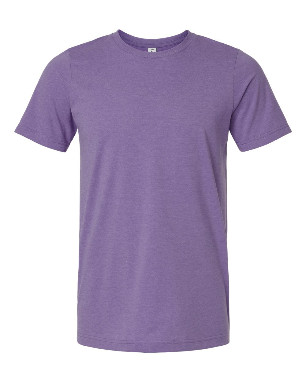 Combed CVC T-Shirt - Front - B13759672 - Heather Deep Purple