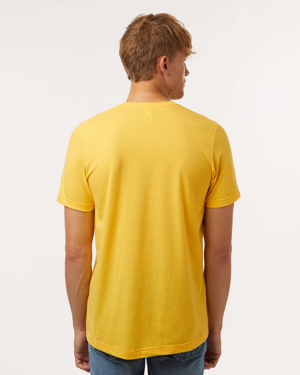 Combed CVC T-Shirt - OnModelBack - B13759122 - Heather Gold