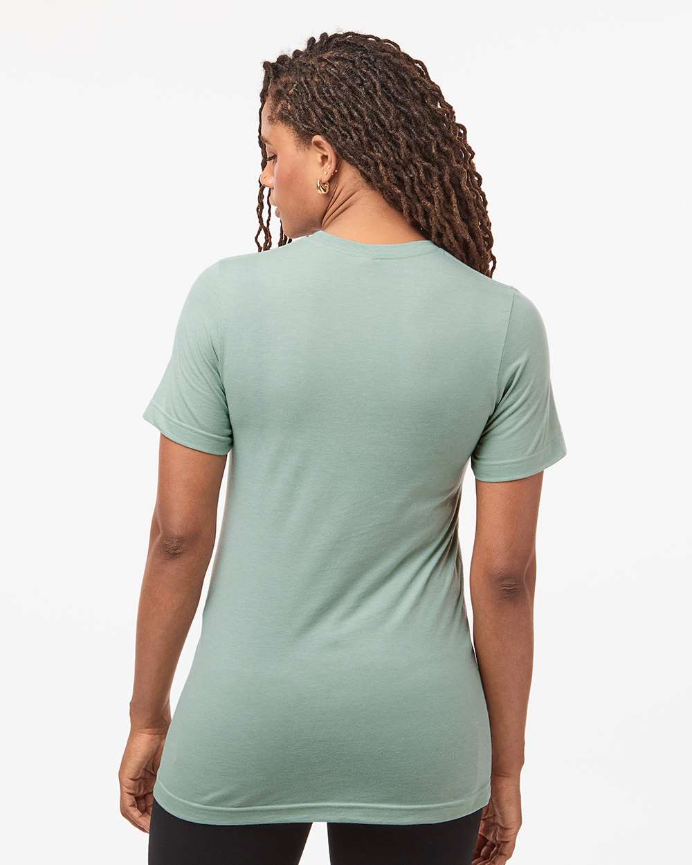 Combed CVC T-Shirt - OnModelBack - B13759572 - Heather Light Sage
