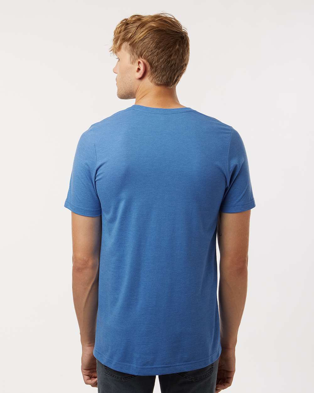 Combed CVC T-Shirt - OnModelBack - B13759752 - Heather Royal