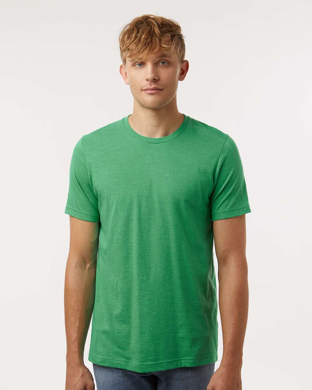 Combed CVC T-Shirt - OnModelFront - B13759172 - Heather Kelly