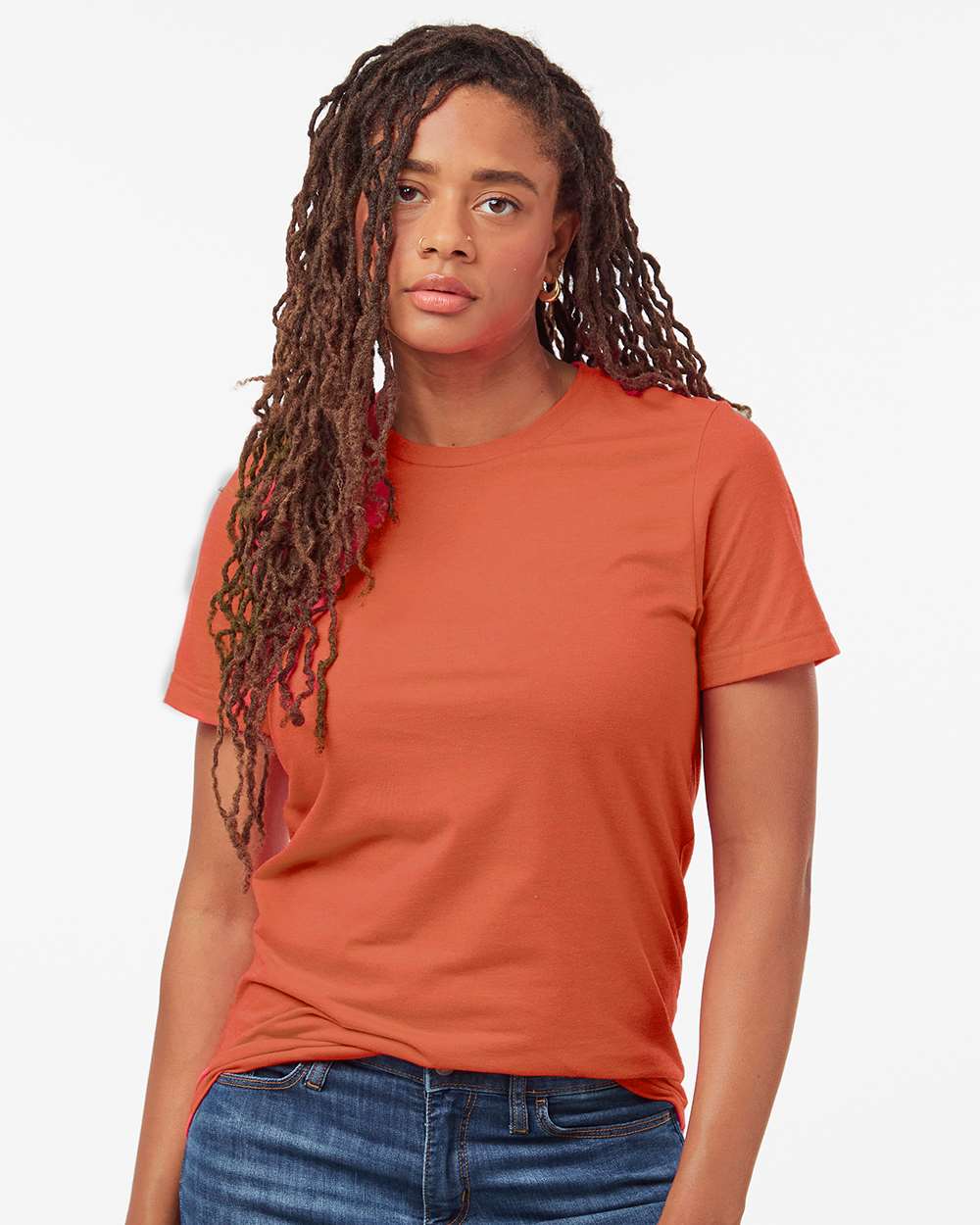 Combed CVC T-Shirt - OnModelFront - B13759662 - Heather Orange