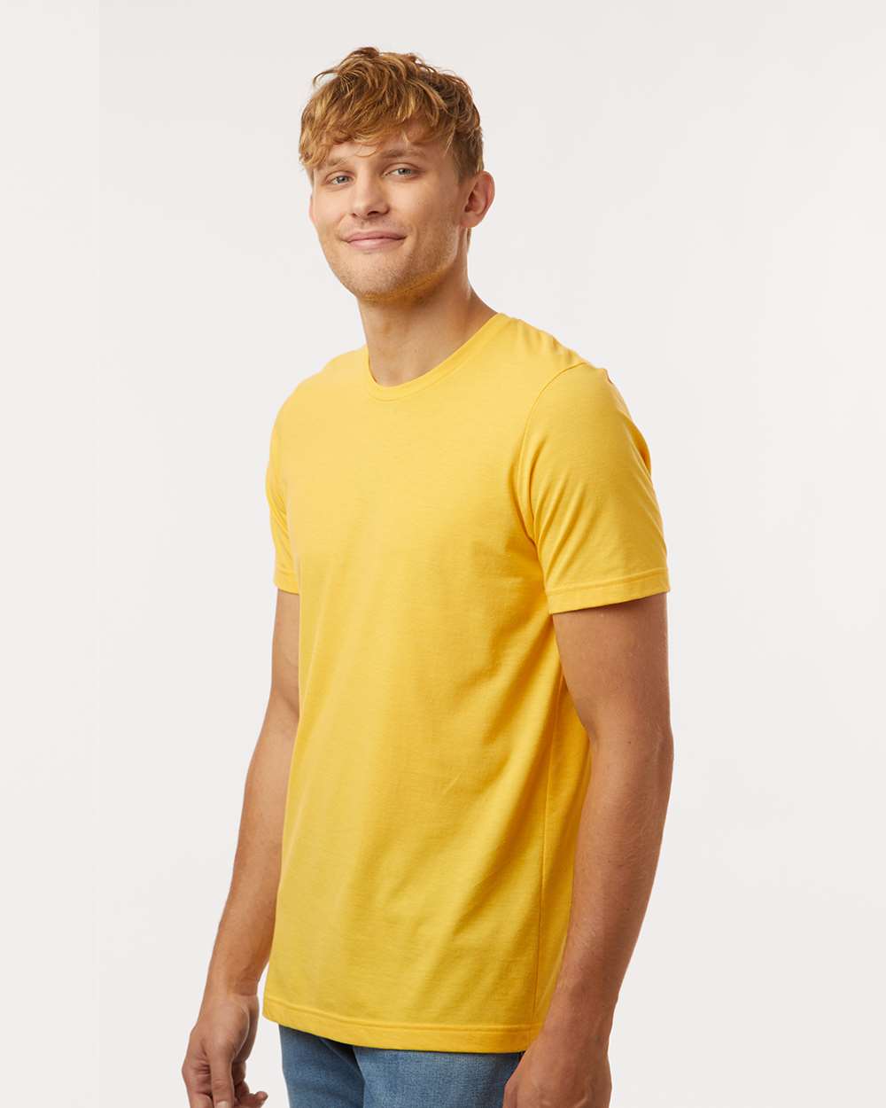 Combed CVC T-Shirt - OnModelSide - B13759122 - Heather Gold