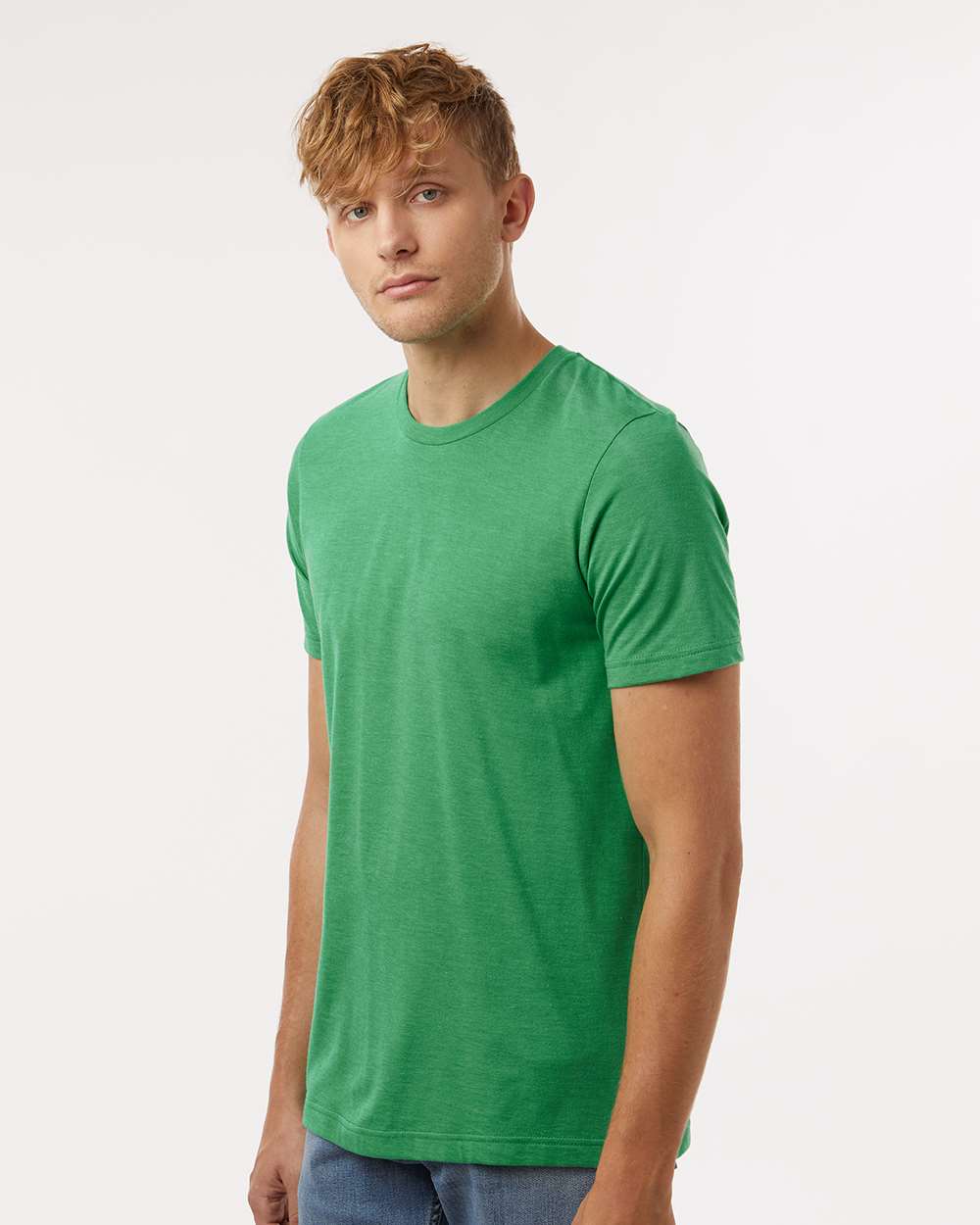Combed CVC T-Shirt - OnModelSide - B13759172 - Heather Kelly
