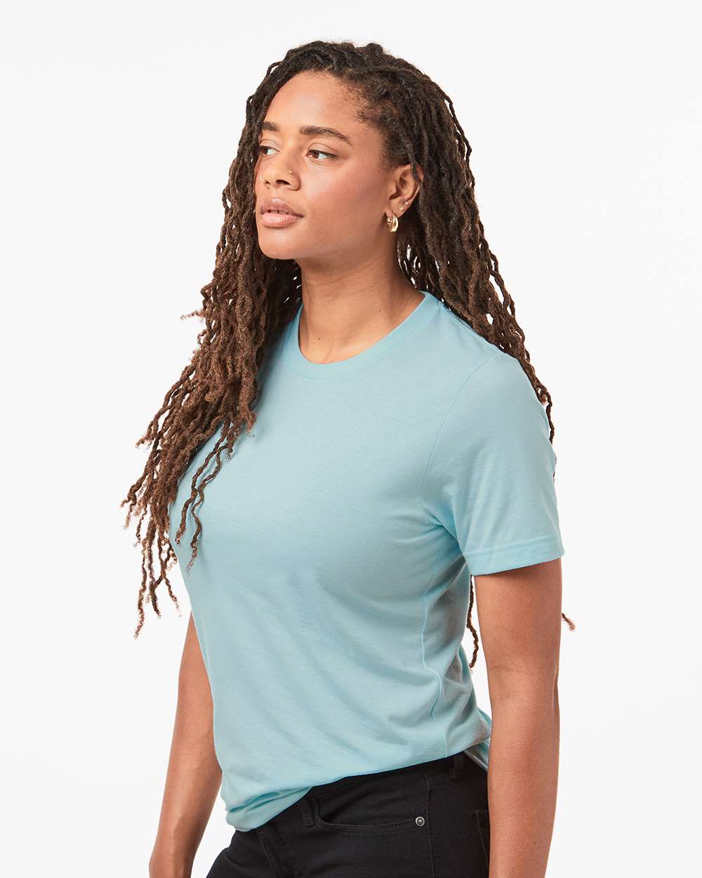 Combed CVC T-Shirt - OnModelSide - B13759252 - Heather Ice Blue