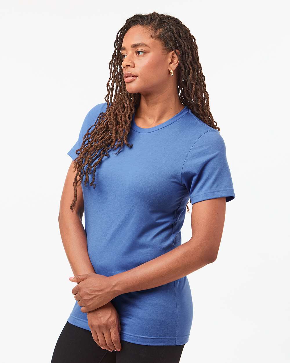 Combed CVC T-Shirt - OnModelSide - B13759262 - Heather Columbia Blue