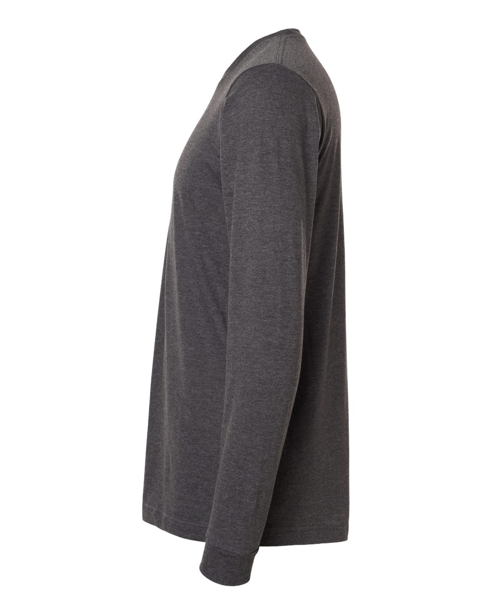 Unisex Fine Jersey Long Sleeve T-Shirt - DirectSide - B00059132 - Heather Charcoal