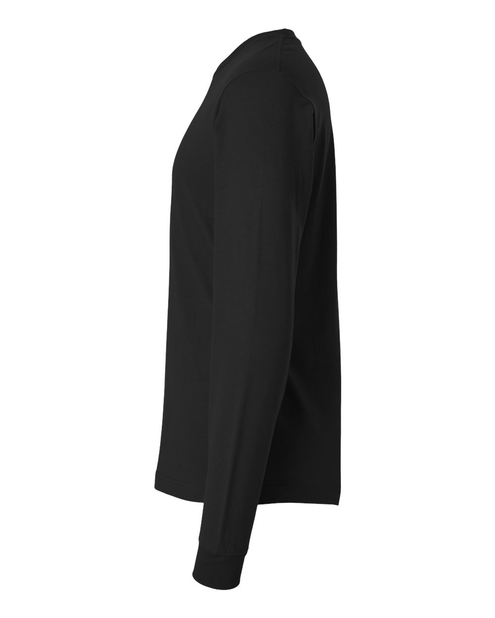 Unisex Fine Jersey Long Sleeve T-Shirt - DirectSide - B00059502 - Black