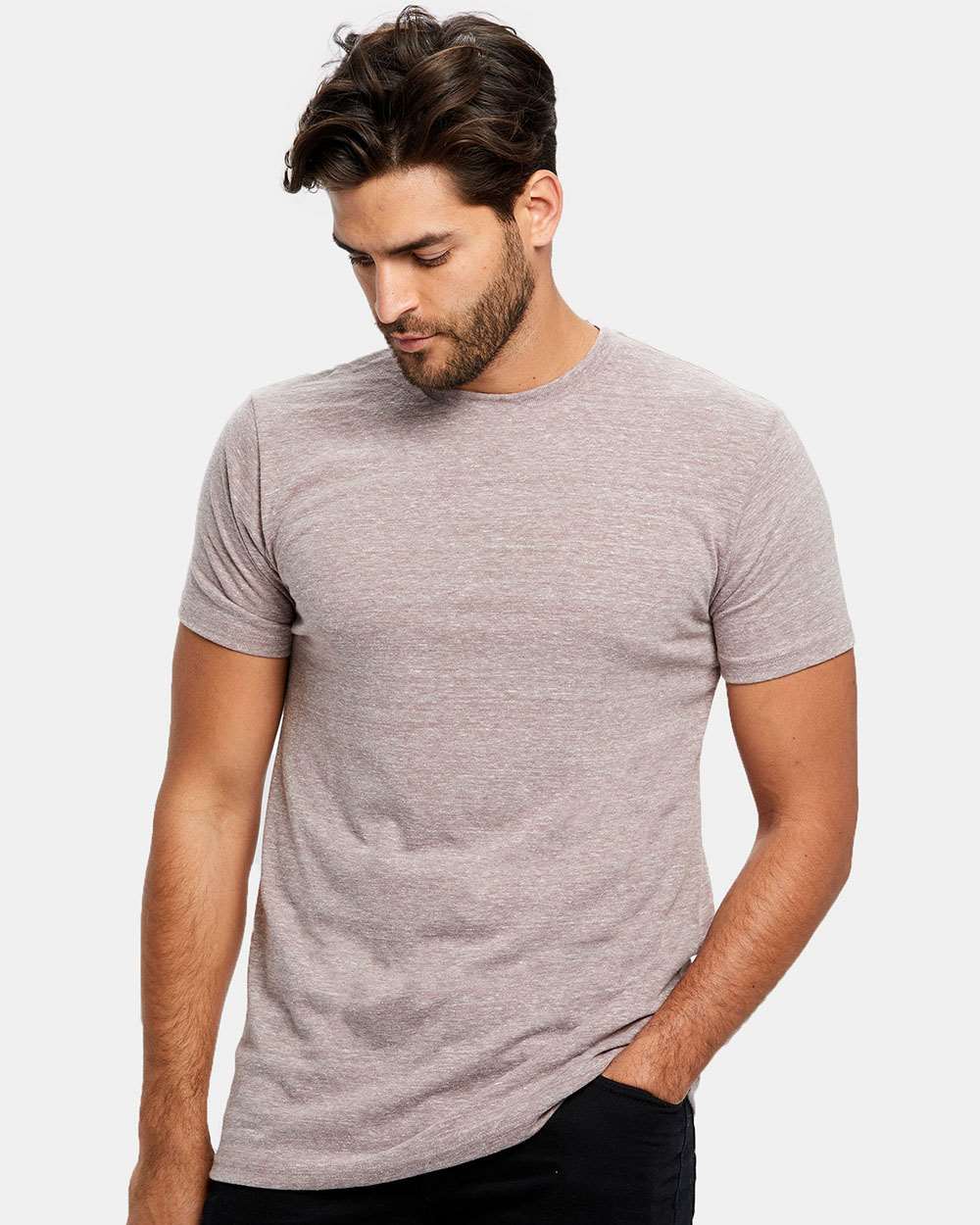 Unisex Tri-Blend T-Shirt - OnModelFront - B10673602 - Tri Brown