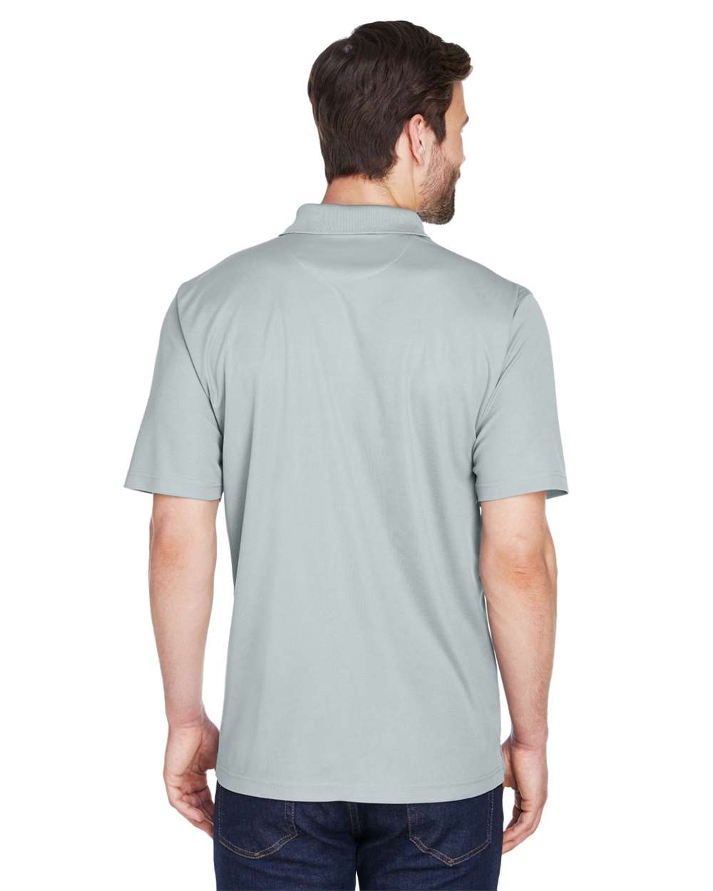 Men's Cool & Dry Mesh Piqué Polo - OnModelBack - B883E1353 - Silver