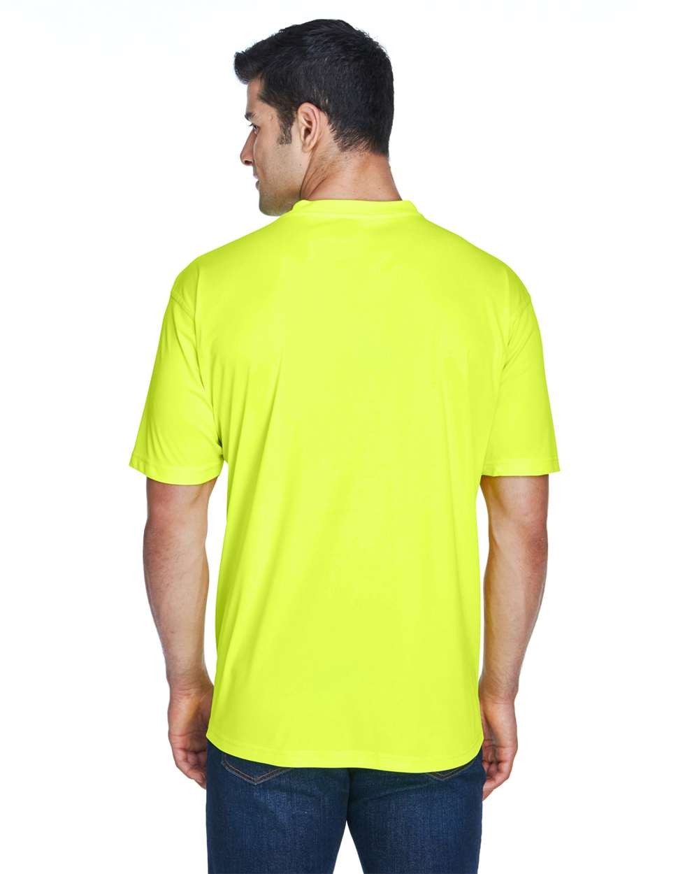 Men's Cool & Dry Sport Performance Interlock T-Shirt - OnModelBack - B907E1123 - Bright Yellow