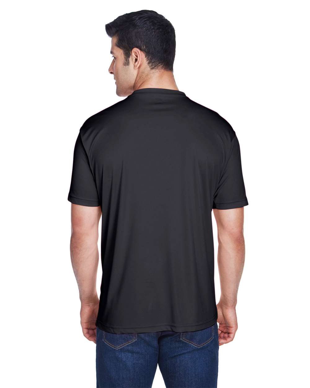 Men's Cool & Dry Sport Performance Interlock T-Shirt - OnModelBack - B907E1503 - Black