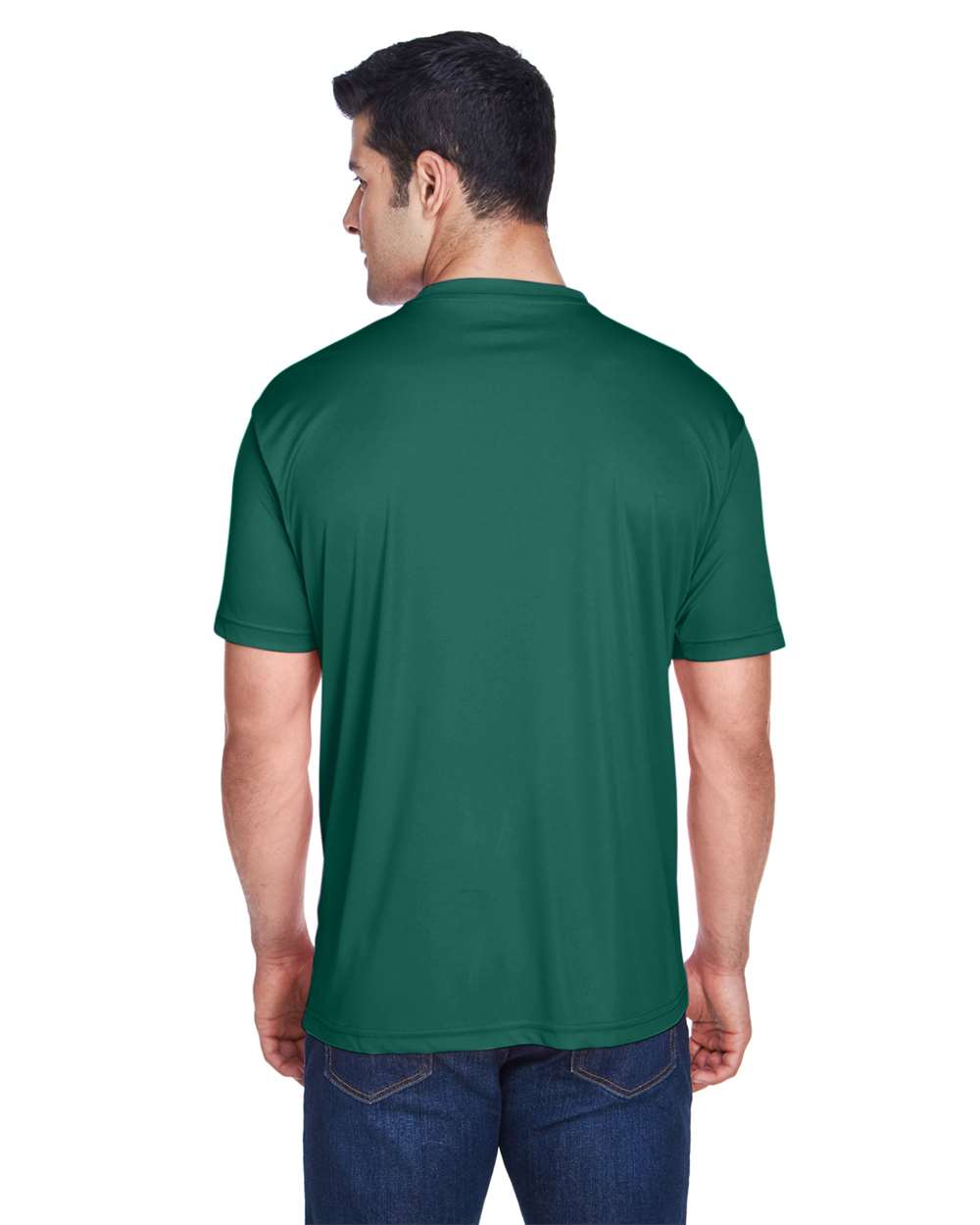 Men's Cool & Dry Sport Performance Interlock T-Shirt - OnModelBack - B907E1543 - Forest Green