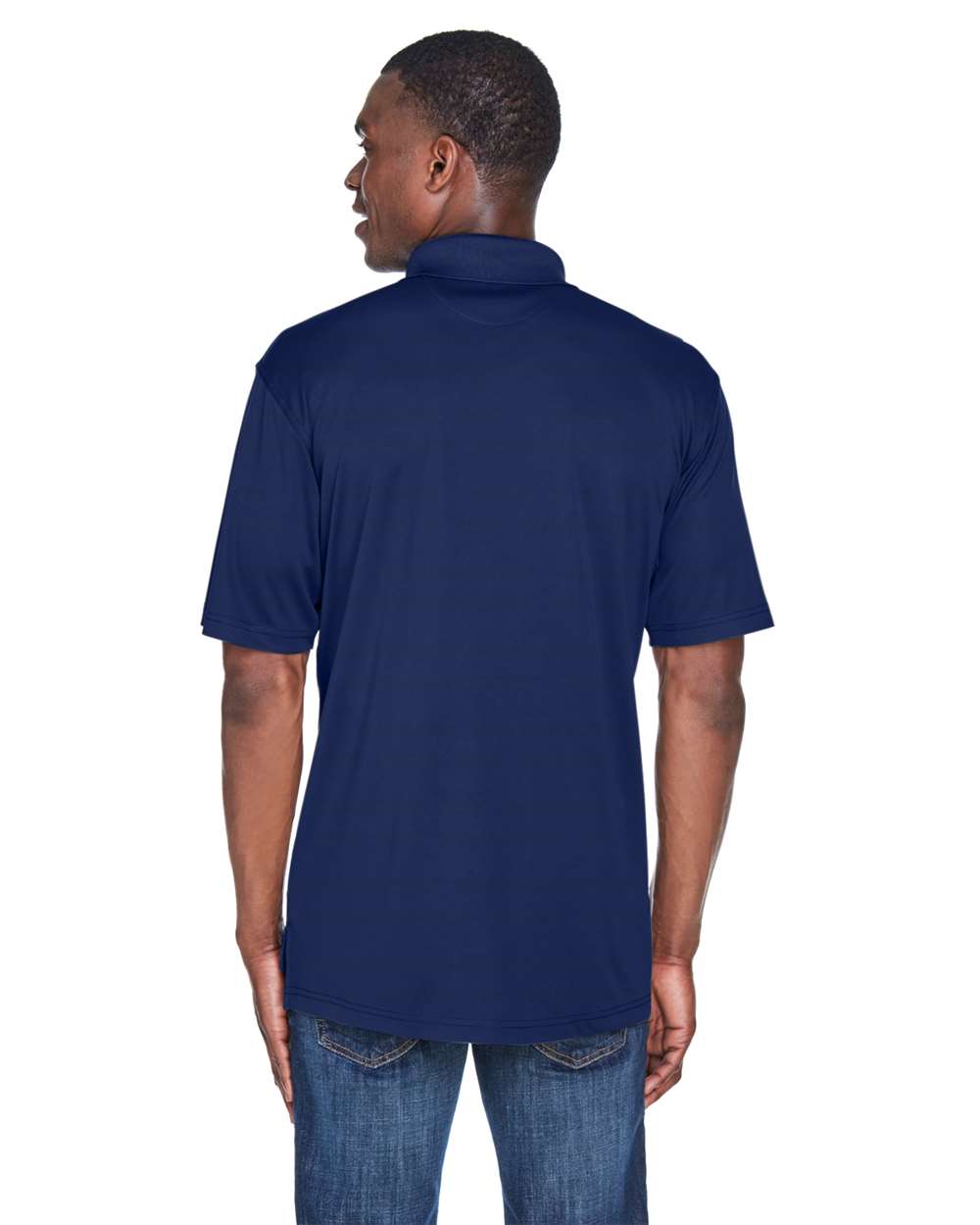 Men's Cool & Dry Sport Performance Interlock Polo - OnModelBack - B911E1653 - Navy