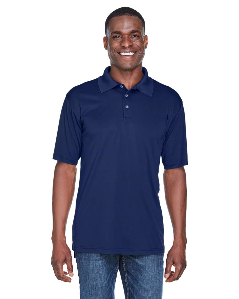 Men's Cool & Dry Sport Performance Interlock Polo - OnModelFront - B911E1653 - Navy