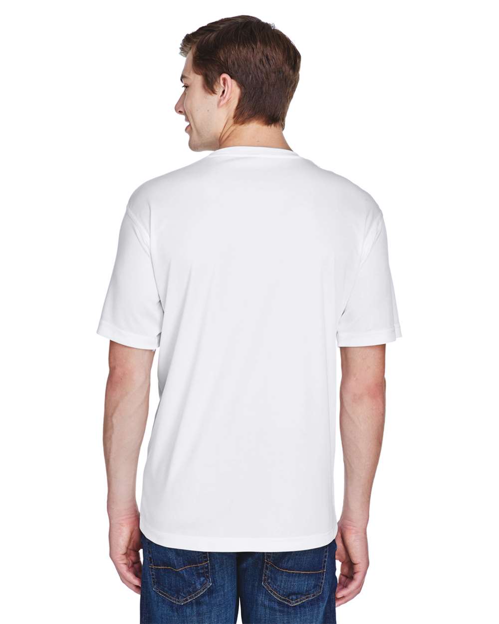 Men's Cool & Dry Basic Performance T-Shirt - OnModelBack - B932E1003 - White