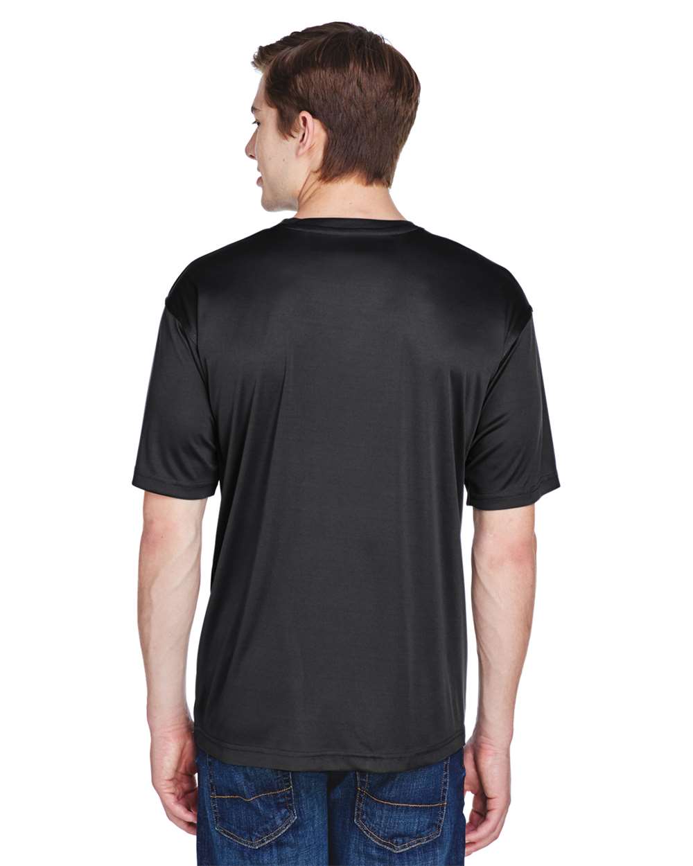 Men's Cool & Dry Basic Performance T-Shirt - OnModelBack - B932E1503 - Black
